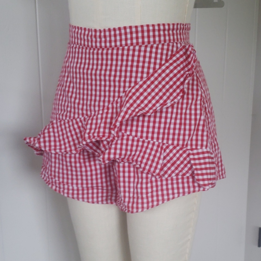 Gingham skort